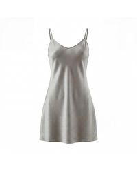 Vimissia - Mini Silk Slip Dress - Lyst