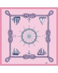 Ralufineart - Silk Scarf Nautical Chic Pink Color - Lyst