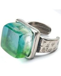 Smart Glass Jewelry - Recycled Glass Mosaic Cube Ring Confetti - Lyst