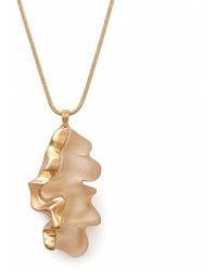 By Ozge - Rose Ocean Whisper Pearl Effect Rose Plated Necklace - Lyst