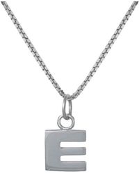 Edge Only - Letter Pendant "E" Initial Necklace Sterling - Lyst