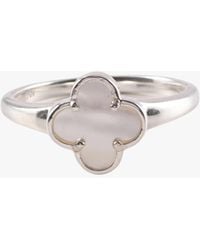 Von Treskow - Clover Ring Mother Of Pearl - Lyst