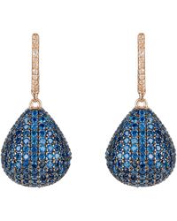 LÁTELITA London - Valerie Pear Drop Gemstone Earring Rosegold Sapphire - Lyst