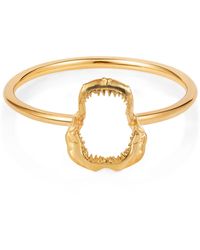 Lee Renee - Mini Shark Jawbone Ring Vermeil - Lyst