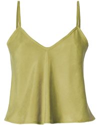 Italia A Collection - Leaf Vegan Silk Camisole - Lyst