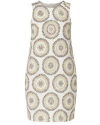 Conquista - Neutrals Print Sleeveless Sack Dress - Lyst