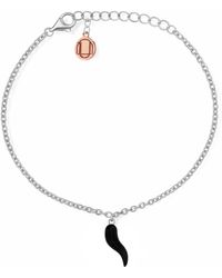 Unaloe - Sterling Horn Charm Chain Bracelet For – Elegant Symbolic Jewelry - Lyst