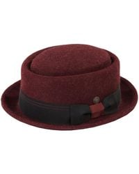 Dasmarca Hats - Quintin Merlot Felt Oval Crown Porkpie Hat - Lyst
