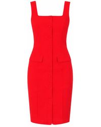 Girl In Mind - Elara Button Up Sleeveless Mini Dress - Lyst