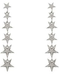 LÁTELITA London - Sterling Silver Graduated Star Drop Earrings - Lyst