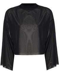 No'design - Sheer Oversized Crop Top - Lyst