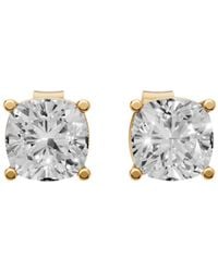 Aya Fine Jewelry - Cushion Cut Lab Diamond Solitaire Stud Earrings - Lyst
