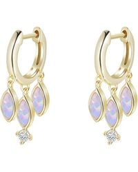 KAMARIA - Opal Boho Shaker Huggie Earrings - Lyst