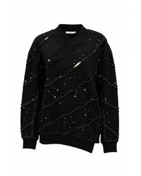 Gao Republic - Sweatshirt Diagonal Cut-Out Jersey - Lyst