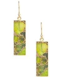 Saachi - Gemstone Rectangle Mojave Earrings - Lyst