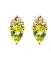 NASI SILVER - Pear Atarah Studs- Peridot & Topaz - Lyst