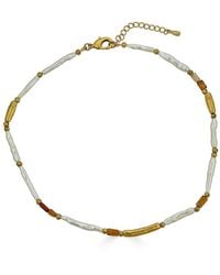 Loni Paul Jewelry - Neutrals Biwa Pearl & Garnet Necklace - Lyst