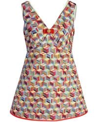 Couture to Your Door - Tapestry Geometric A Line Mod Dress - Lyst