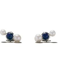 Onia - Pearl & Lapis Cluster Tri-Studs - Lyst