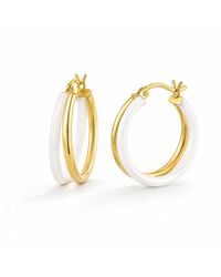 Gold & Honey - Double Hoop Earrings - Lyst