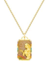 Lavani Jewels - Goldplated The Empress Tarot Card Necklace - Lyst