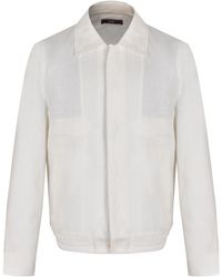 DAVID WEJ - Hugo Linen Aviator Jacket - Lyst