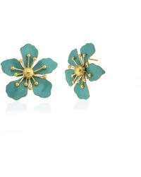 Milou Jewelry - Magnolia Flower Earrings - Lyst