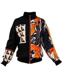 Lalipop Design - Patchwork Digital Print & Knitted Bomber Jacket - Lyst