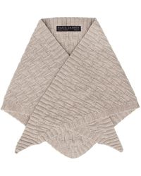 Paul James Knitwear - Merino Cashmere Blythe Textured Triangle Scarf - Lyst
