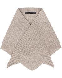 Paul James Knitwear - Merino Cashmere Blythe Textured Triangle Scarf - Lyst