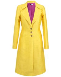 Richa Sharma - Blazer Style Silk Trench Coat - Lyst