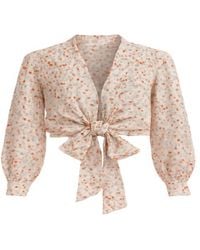 Saachi - Tie Front Floral Kimono - Lyst