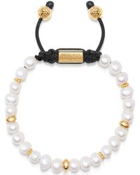 Nialaya - Beaded Bracelet With Pearl And Gold - Lyst