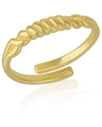 Spero London - Twisted Screw Sterling Ring - Lyst