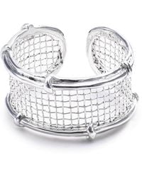 German Kabirski - Netta Minimalist And Titanium Mesh Adjustable Open Band Ring - Lyst