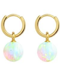 Ora Pearls - Sea Opal Hoop Earrings - Lyst