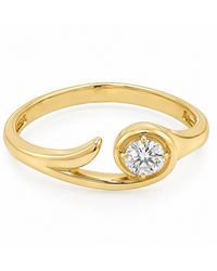 Artisan - 14K Diamond Open Bypass Ring - Lyst
