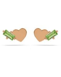 Onia - Peridot Heart Studs - Lyst