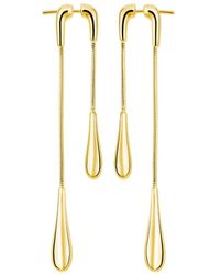 Lucy Quartermaine - Double Drop Earrings Front And Back - Lyst