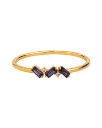 Belinda Jewelz - Alexandrite Triple Baguette Birthstone Ring - Lyst