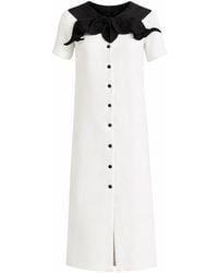 Julia Allert - Straight Midi Shirt Dress With Adjustable Collar – - Lyst