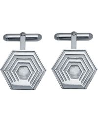 Edge Only - Hexagon Cufflinks Large Sterling - Lyst