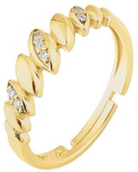 Spero London - Lined Stones Marquise Sterling Ring - Lyst