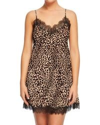 SAINTED SISTERS - Neutrals Scarlett Leopard Chemise - Lyst