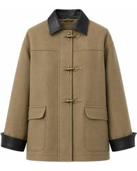 FRONT ROW SHOP - Neutrals High Density Cotton Cargo Jacket - Lyst