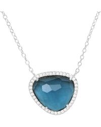 KAMARIA - Marina Lab Created Gemstone Necklace With Crystals - Lyst