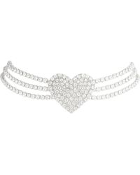 Maison De Gala - Crystal Heart Multi-Row Choker - Lyst