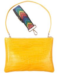 SJW BAGS LONDON - Croc-Embossed Leather Bag - Lyst