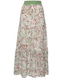 Conquista - Paisley A Line Maxi Skirt - Lyst