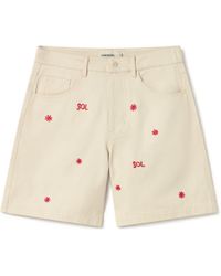 Thinking Mu - Hand Embroidered Luisa Shorts - Lyst